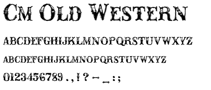 CM Old Western font